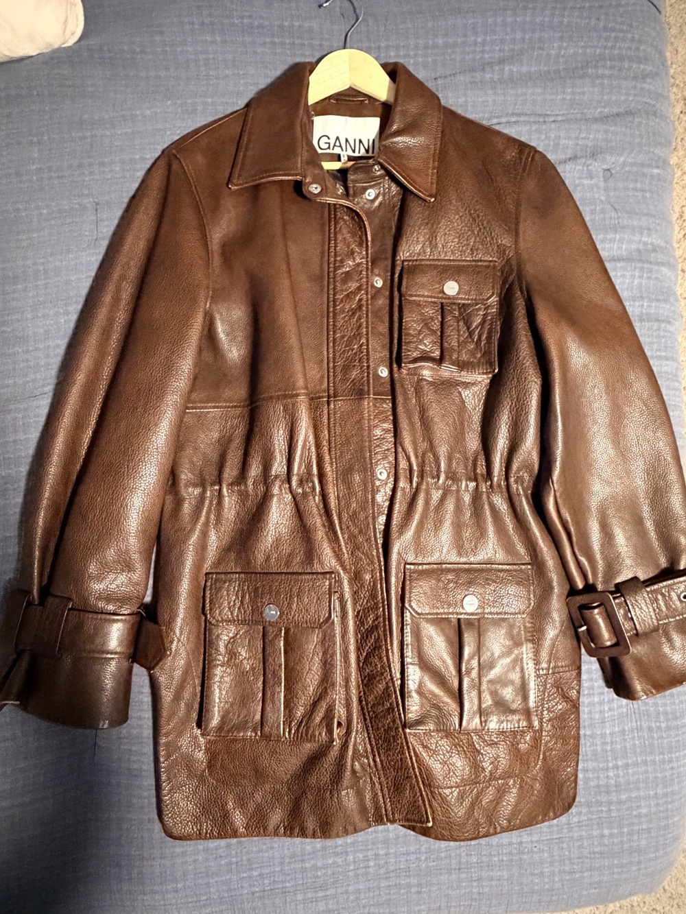 Ganni Leather Jacket - Picture 11 of 12